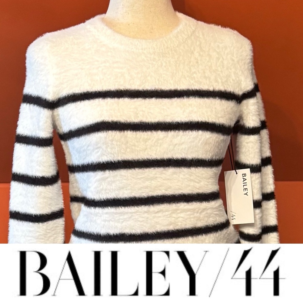Bailey 44 Striped Eyelash Knit Sweater
